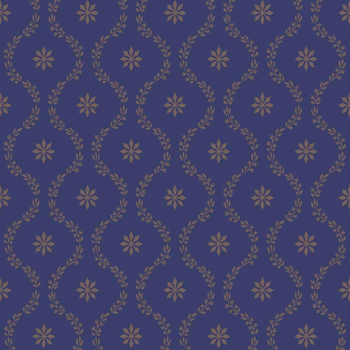 Cole &amp; Son &#39;Clandon - Metallic Gold on Midnight&#39; Wallpaper