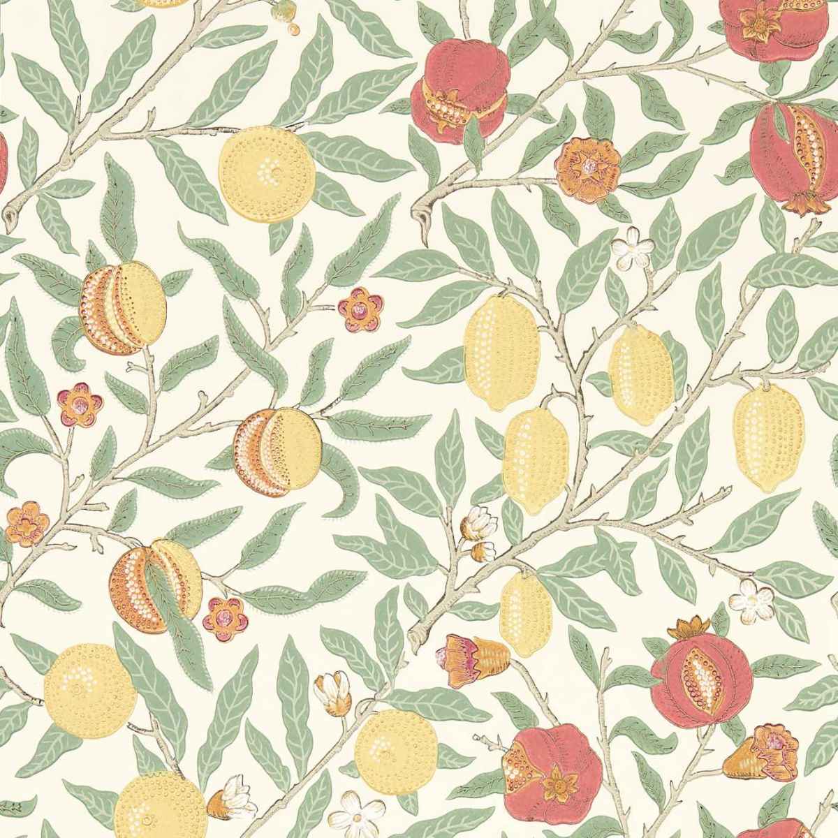 Morris &amp; Co &#39;Fruit - Bayleaf/Russet&#39; Wallpaper