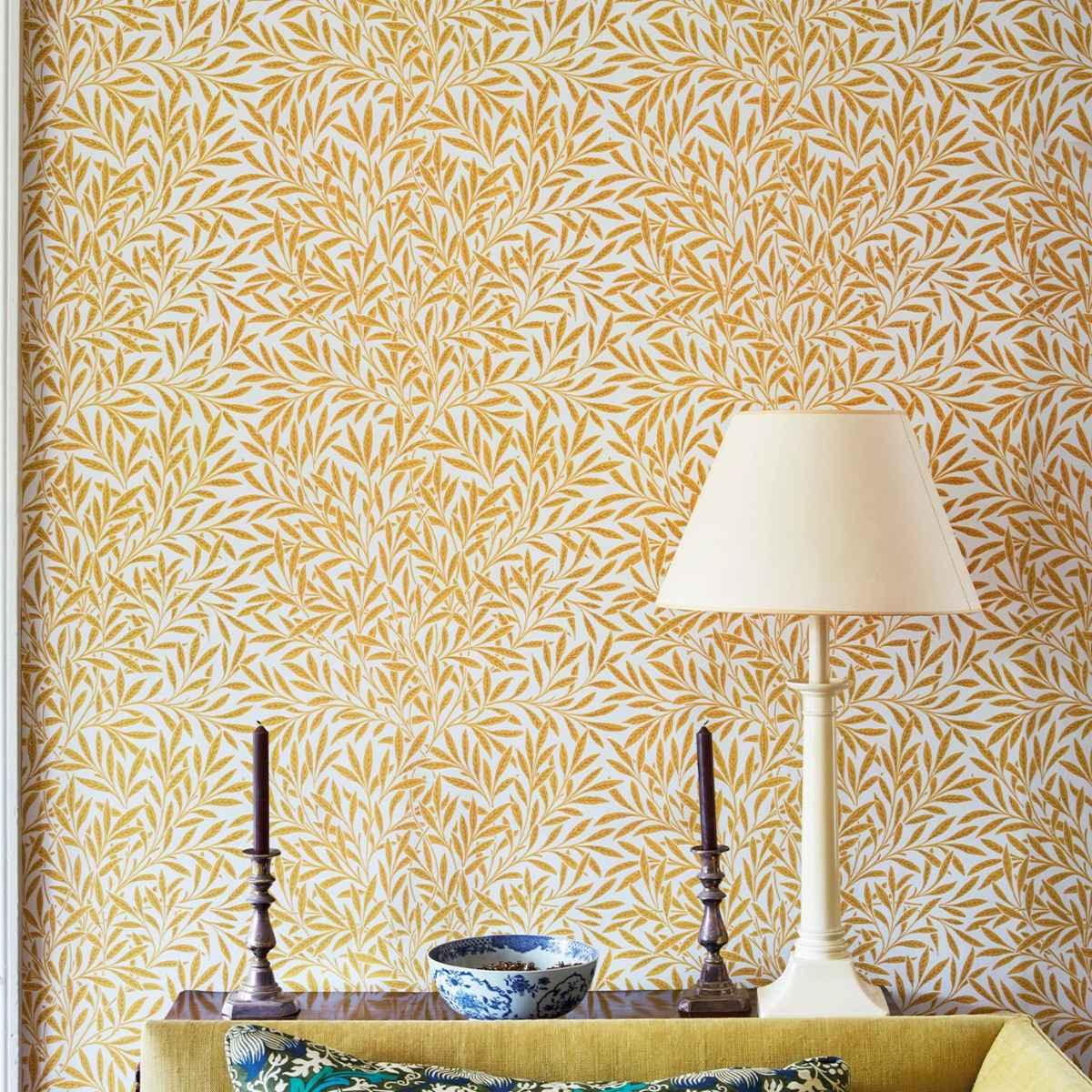 Morris &amp; Co &#39;Willow - Yellow&#39; Wallpaper