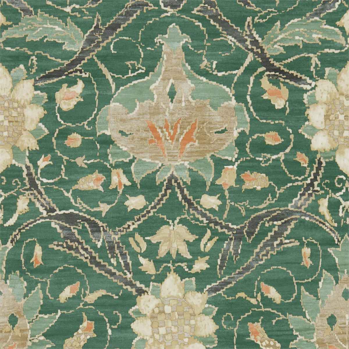 Morris &amp; Co &#39;Montreal - Forest/Teal&#39; Wallpaper