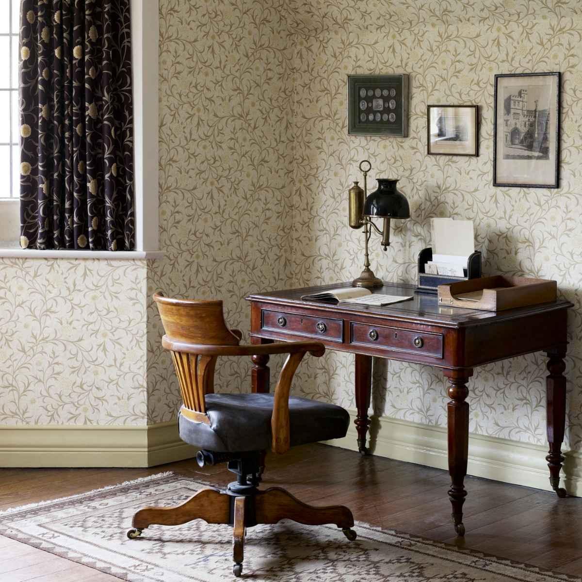 Morris &amp; Co Scroll Wallpaper