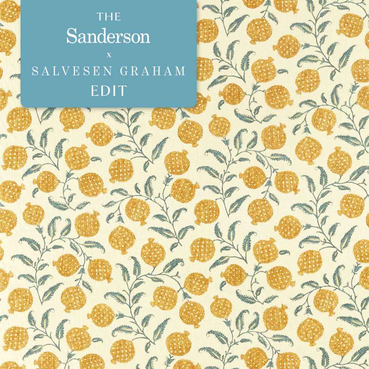 Sanderson X Salvesen Graham &#39;Anaar - Woad&#39; Fabric