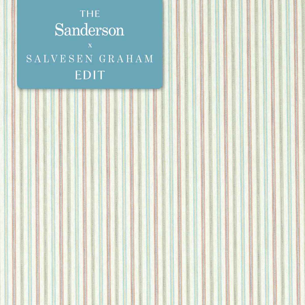 Sanderson X Salvesen Graham &#39;Melford Stripe - Multi&#39; Fabric