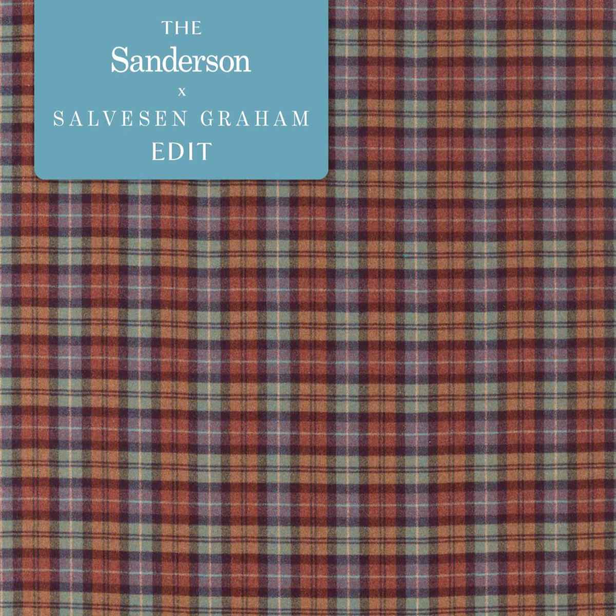 Sanderson X Salvesen Graham &#39;Fenton Check - Russet/Amber&#39; Fabric