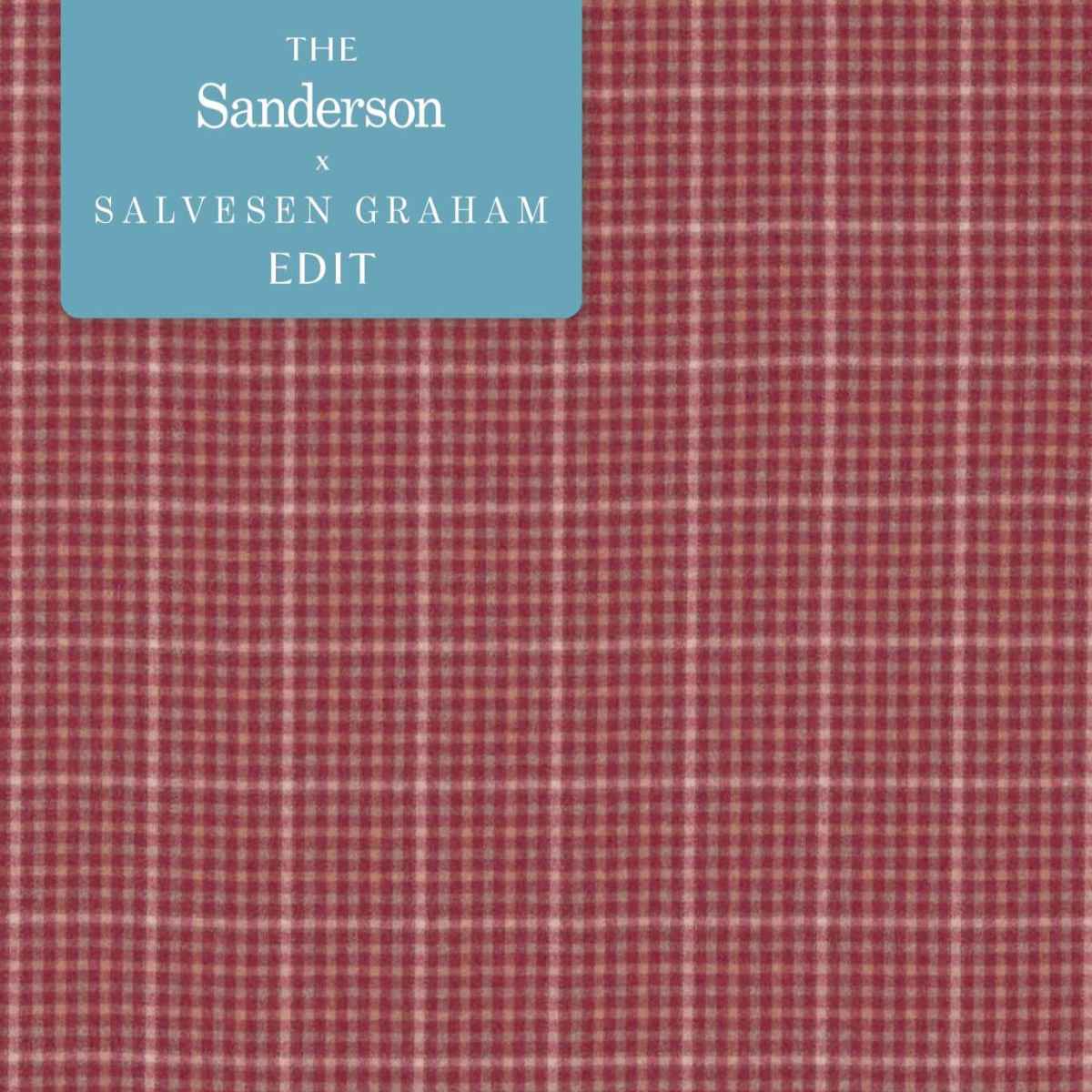 Sanderson X Salvesen Graham &#39;Langtry - Cherry/Biscuit&#39; Fabric