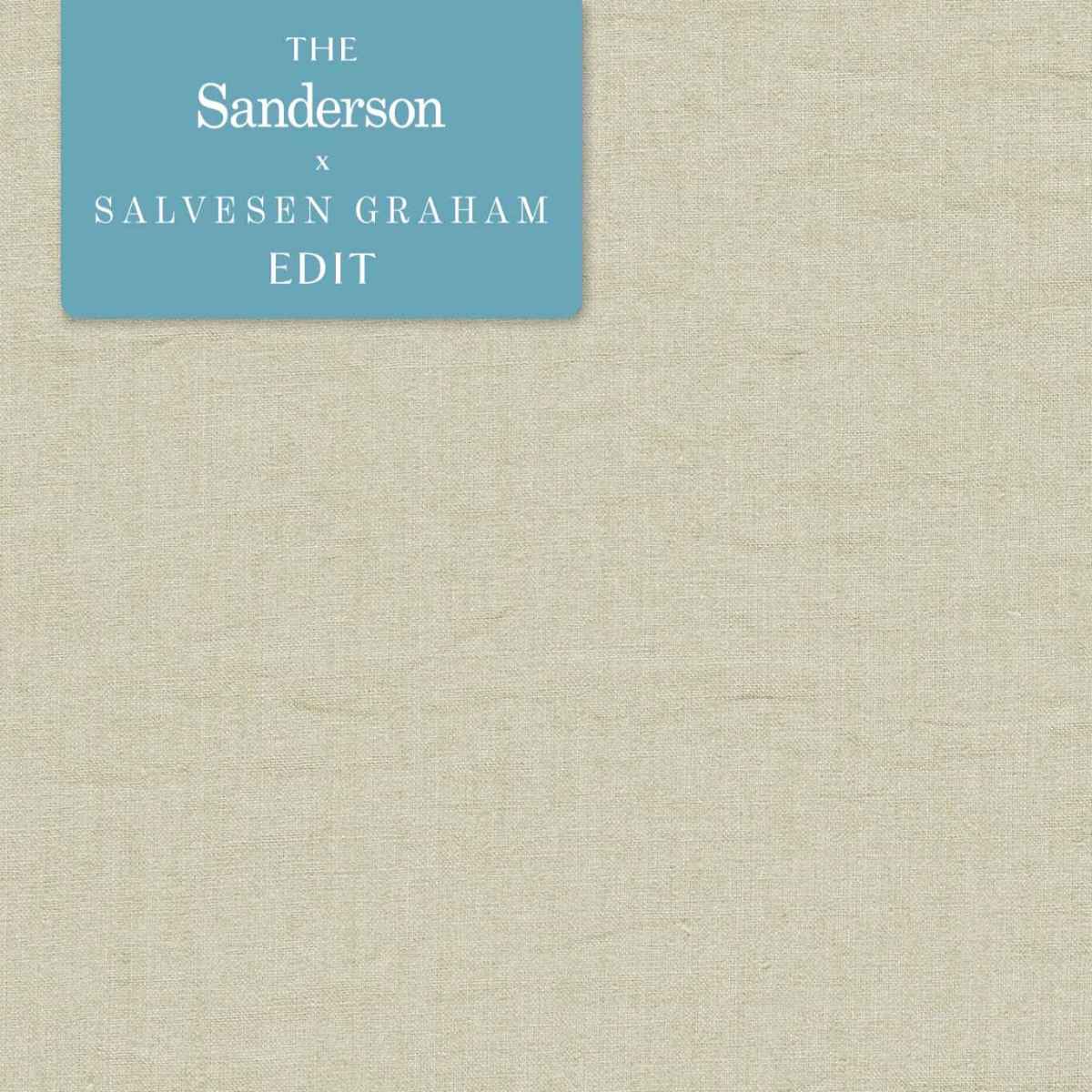 Sanderson X Salvesen Graham &#39;Rue Linen - Marzipan&#39; Fabric