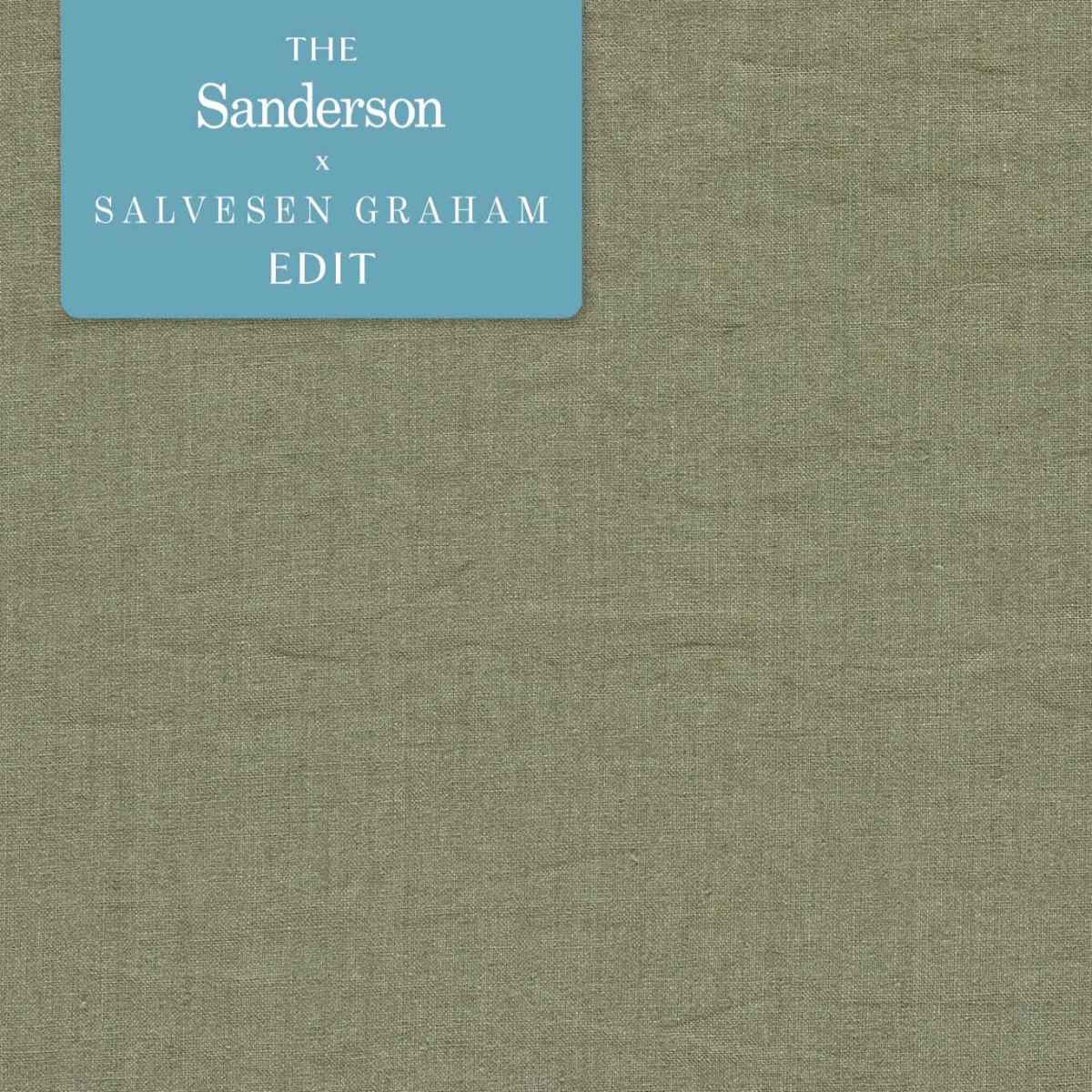 Sanderson X Salvesen Graham &#39;Rue Linen - Sepia&#39; Fabric