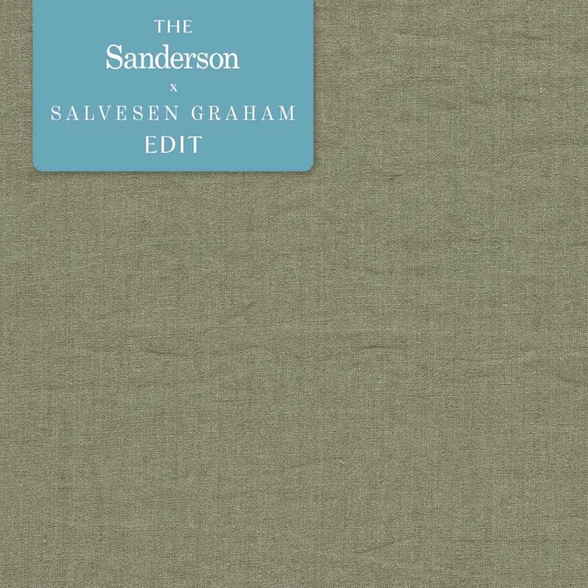 Sanderson X Salvesen Graham &#39;Rue Linen - Sepia&#39; Fabric