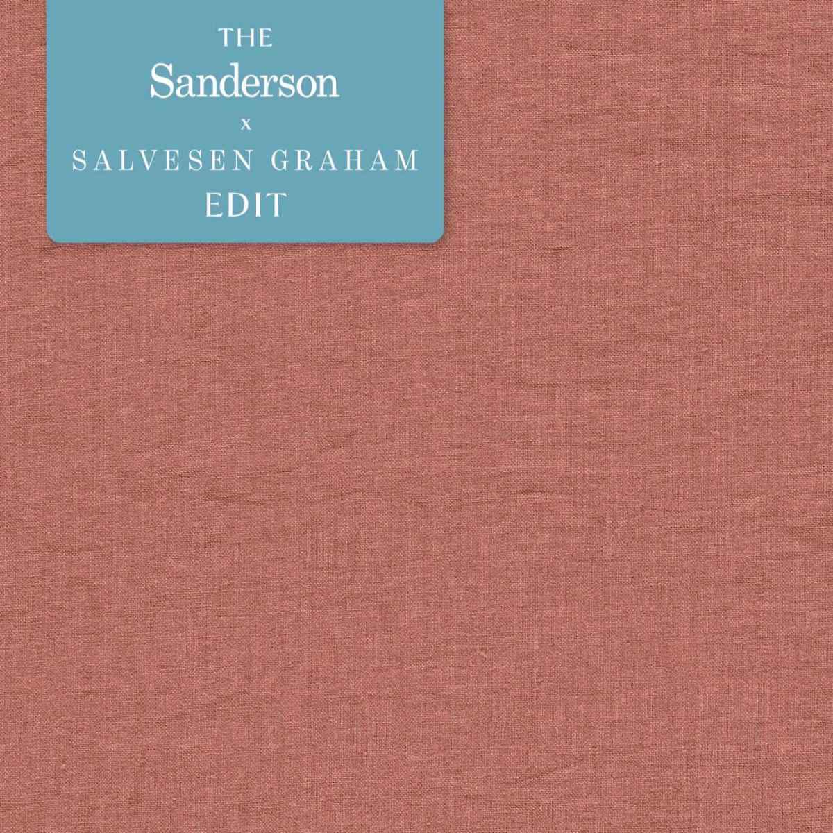 Sanderson X Salvesen Graham &#39;Rue Linen - Henna&#39; Fabric