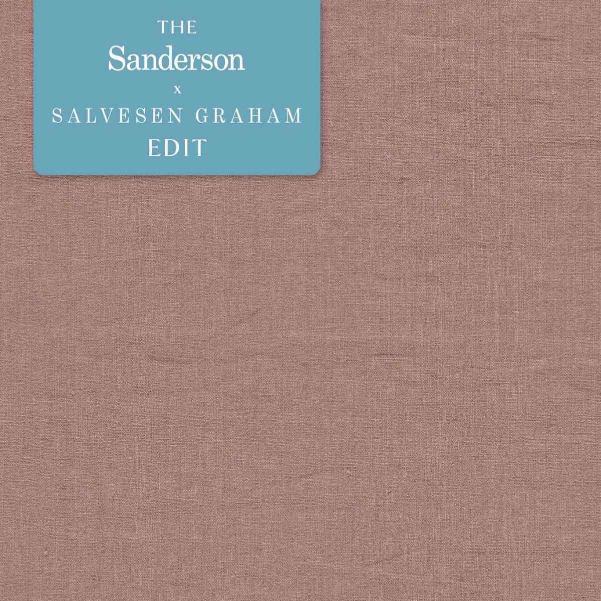 Sanderson X Salvesen Graham &#39;Rue Linen - Rose&#39; Fabric
