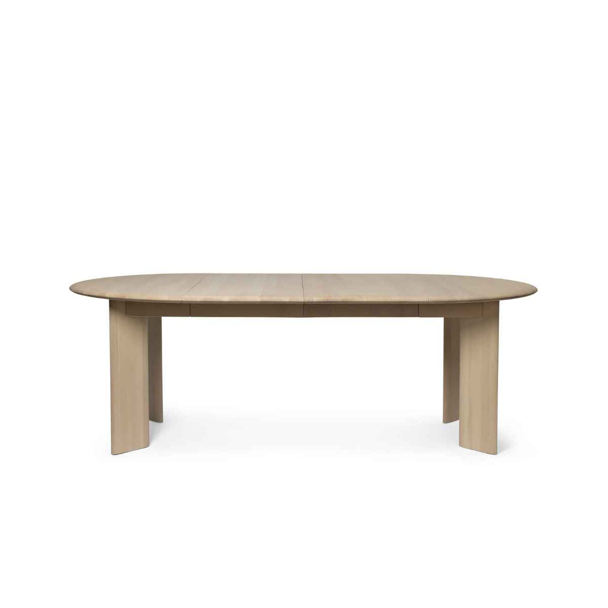 Bevel Table Extendable x2 White Oiled Beech - ferm LIVING