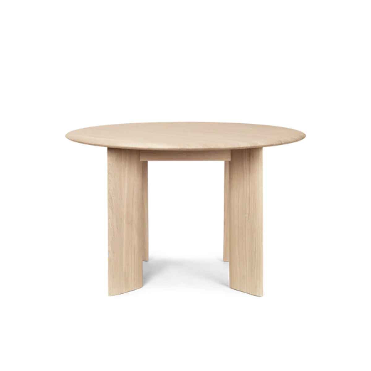 Bevel Table Round White Oiled Oak - ferm LIVING
