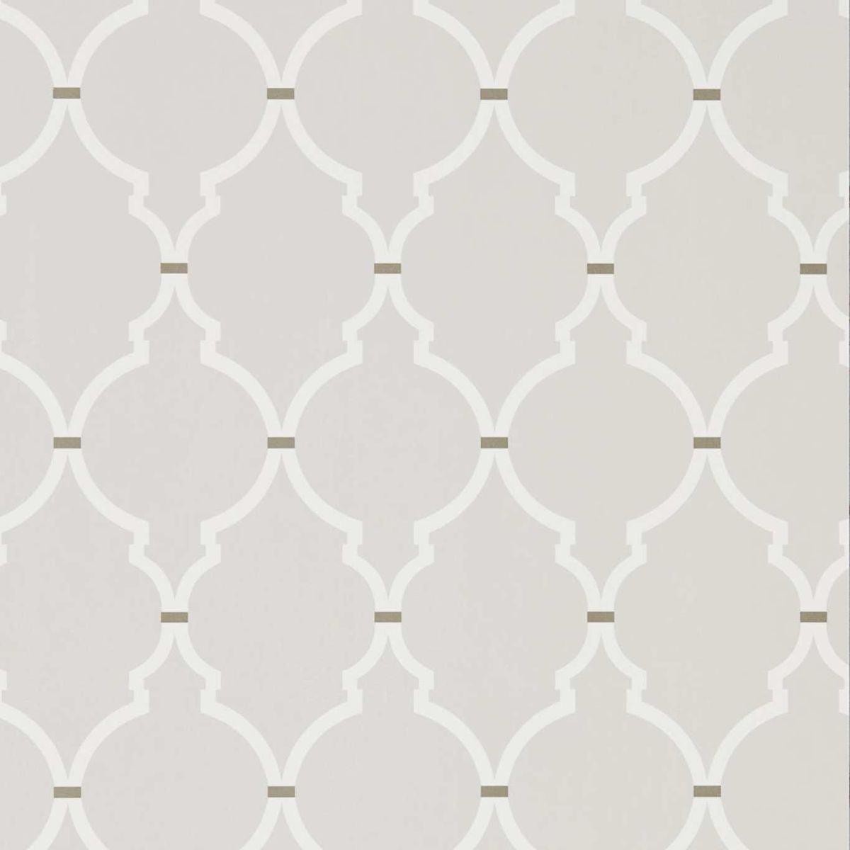 Sanderson &#39;Empire Trellis - Silver/Calico&#39; Wallpaper