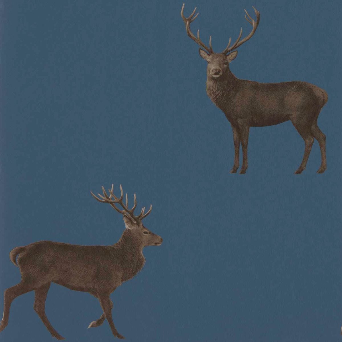 Sanderson &#39;Evesham Deer - Indigo&#39; Wallpaper