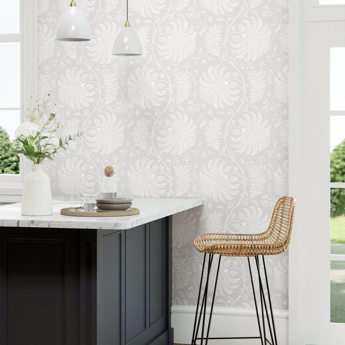 Sanderson &#39;Mapperton - Chalk&#39; Wallpaper