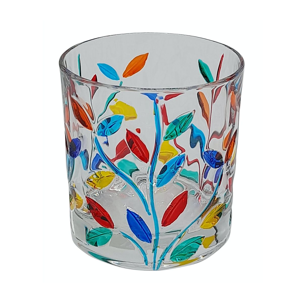 Hand Painted Murano Crystal Tumblers 9cm  - Les Ottomans