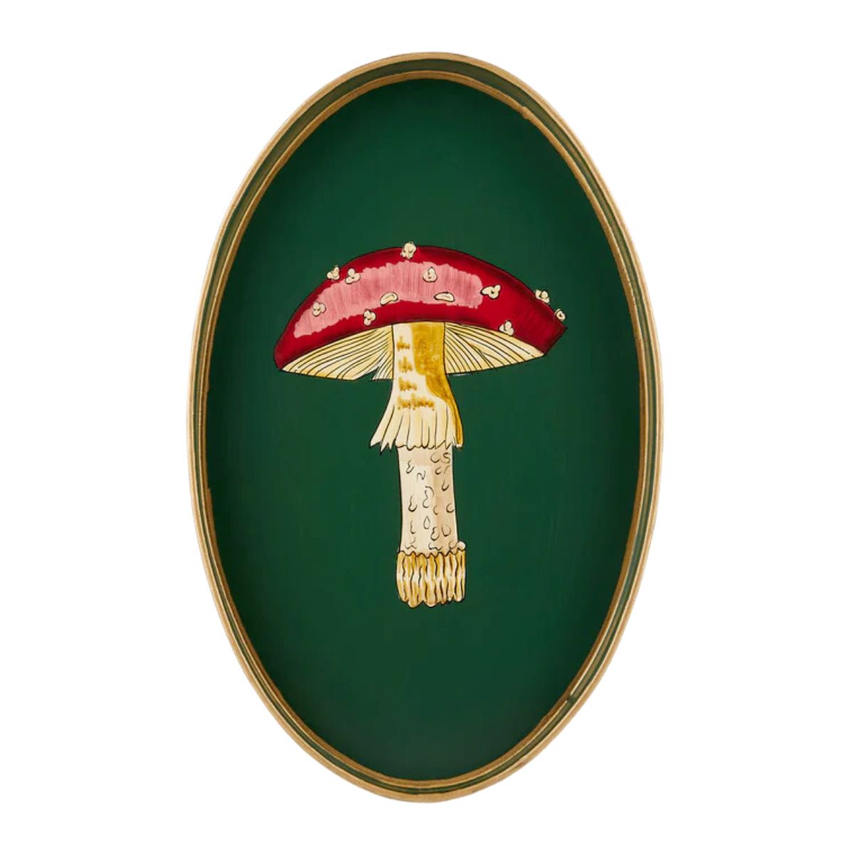Mushroom Hand Painted Iron Tray  - Les Ottomans
