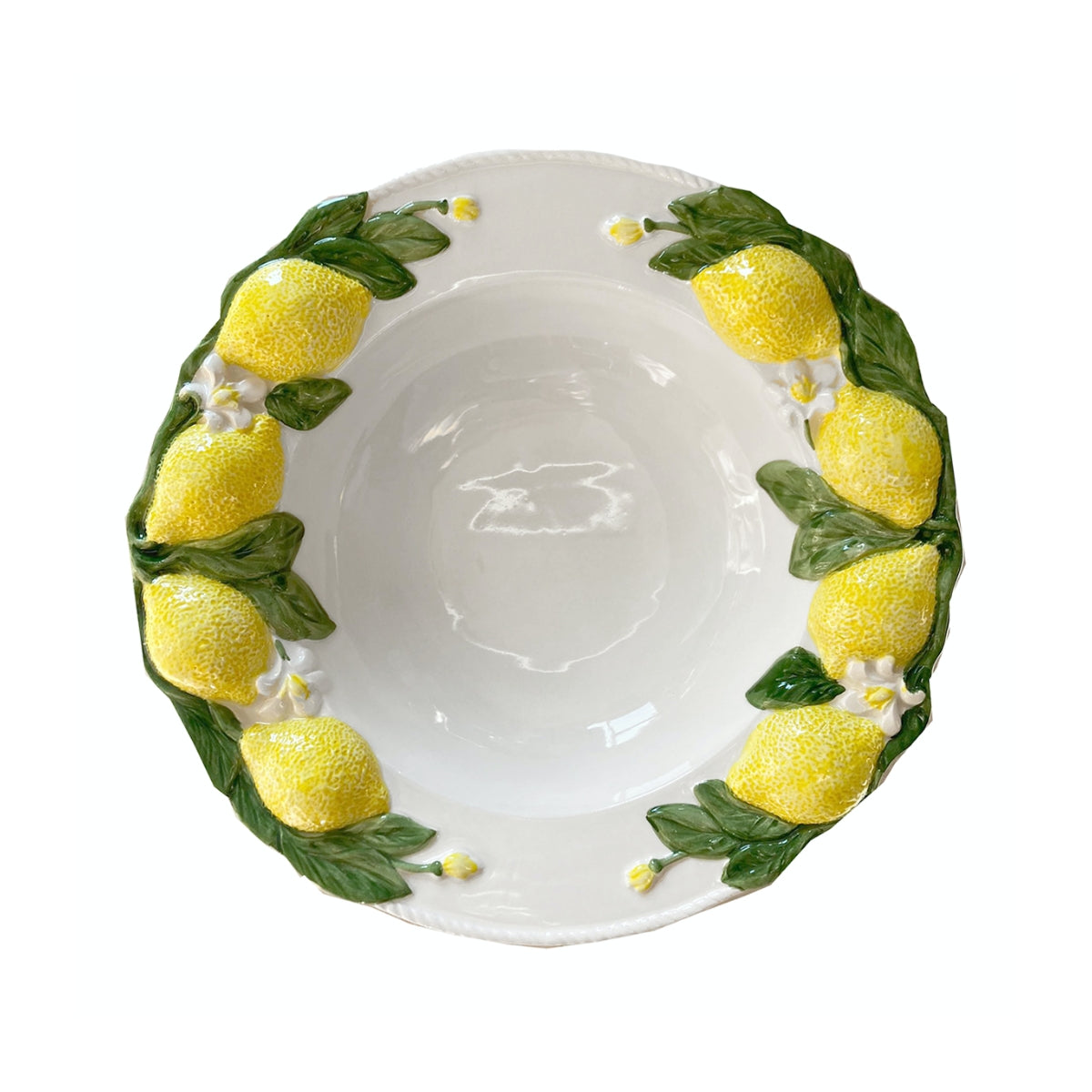 Hand Painted Lemon Ceramic Pasta Bowl - Les Ottomans