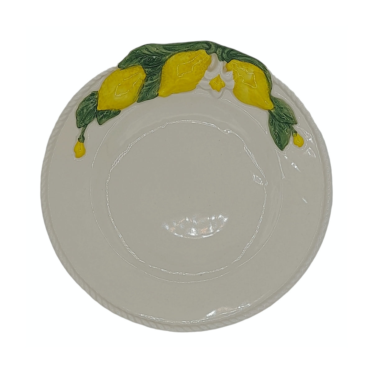 Hand Painted Lemon Ceramic Dinner Plate - Les Ottomans