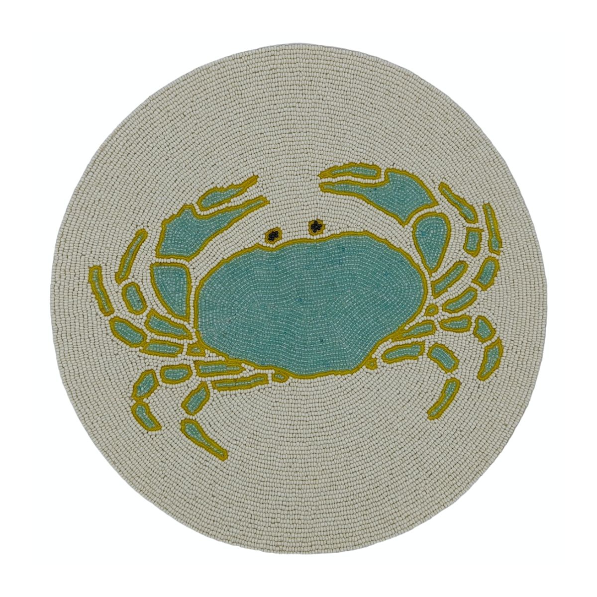 Handmade Beaded Placemat, Crab - Les Ottomans