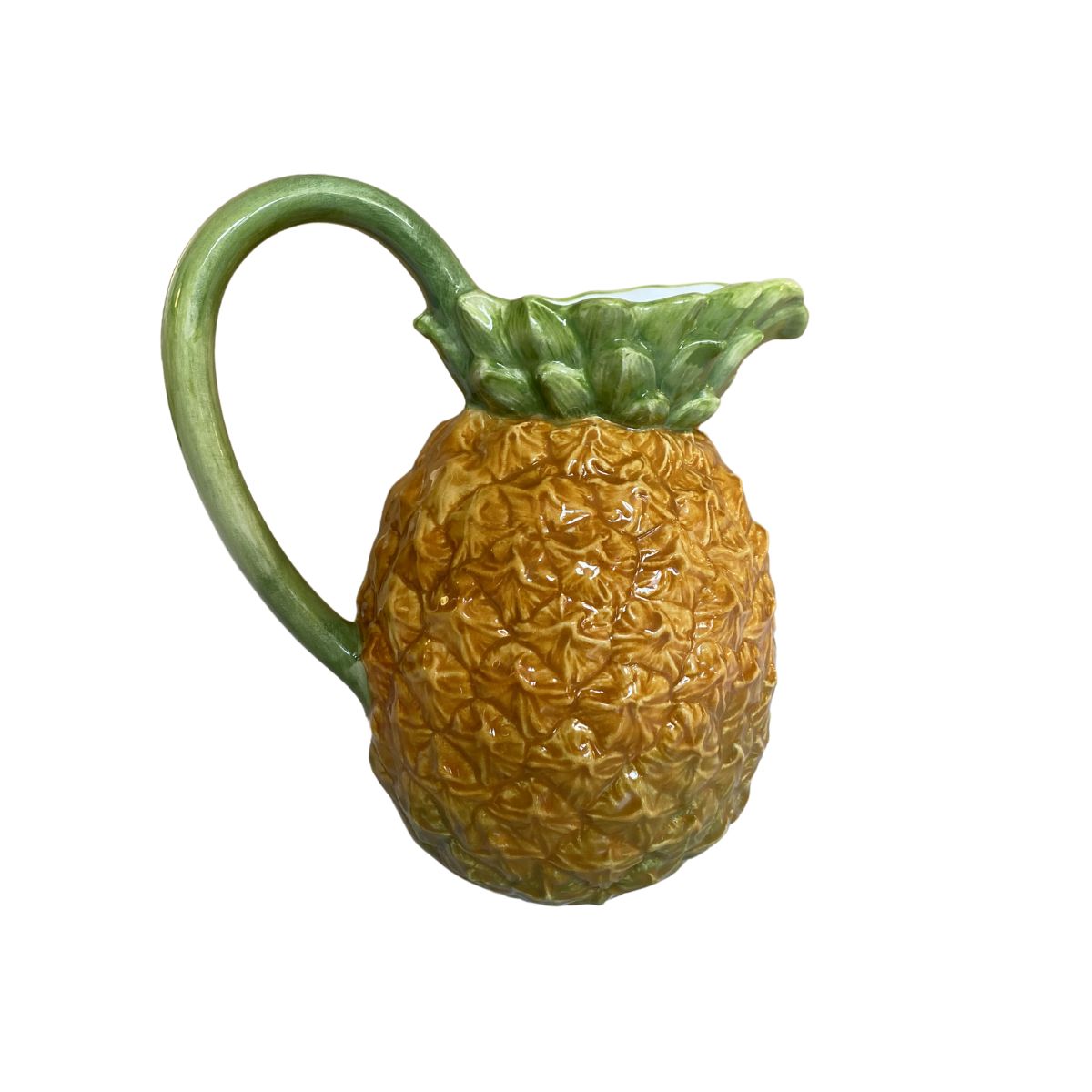 Hand Painted Pineapple Ceramic Jug - Les Ottomans