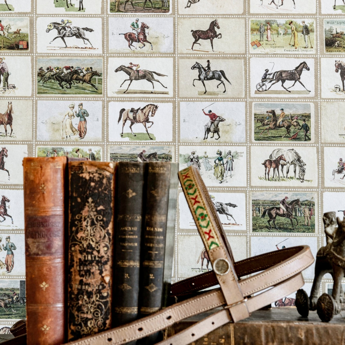 Mind The Gap &#39;English Equestrian Stamps&#39; Wallpaper