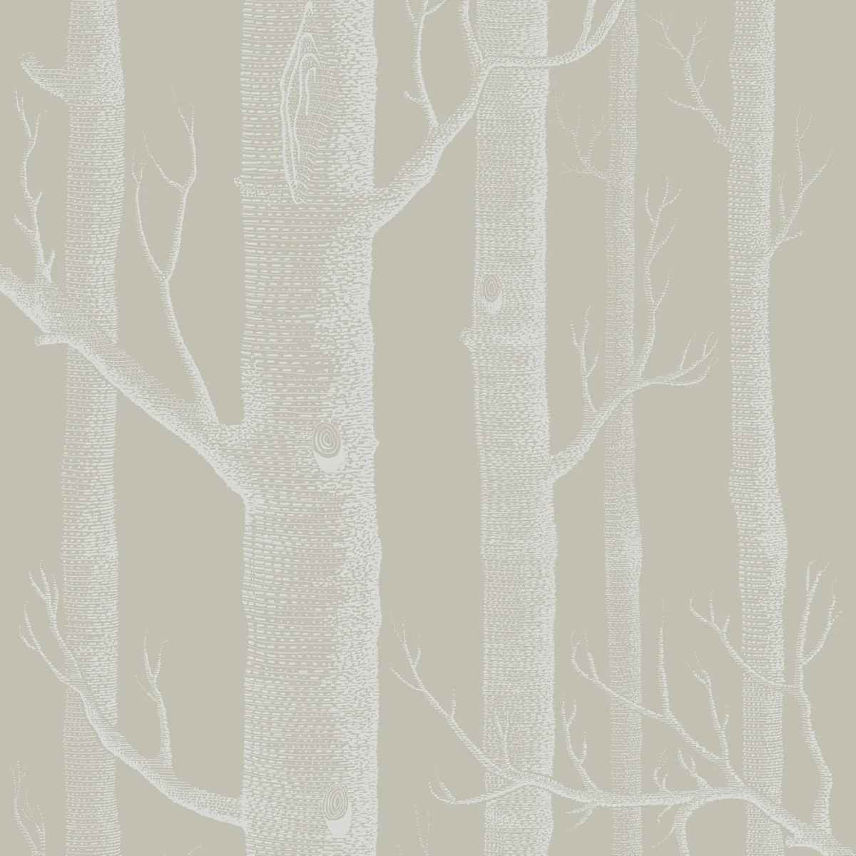 Cole &amp; Son &#39;Woods - White on Old Olive&#39; Wallpaper