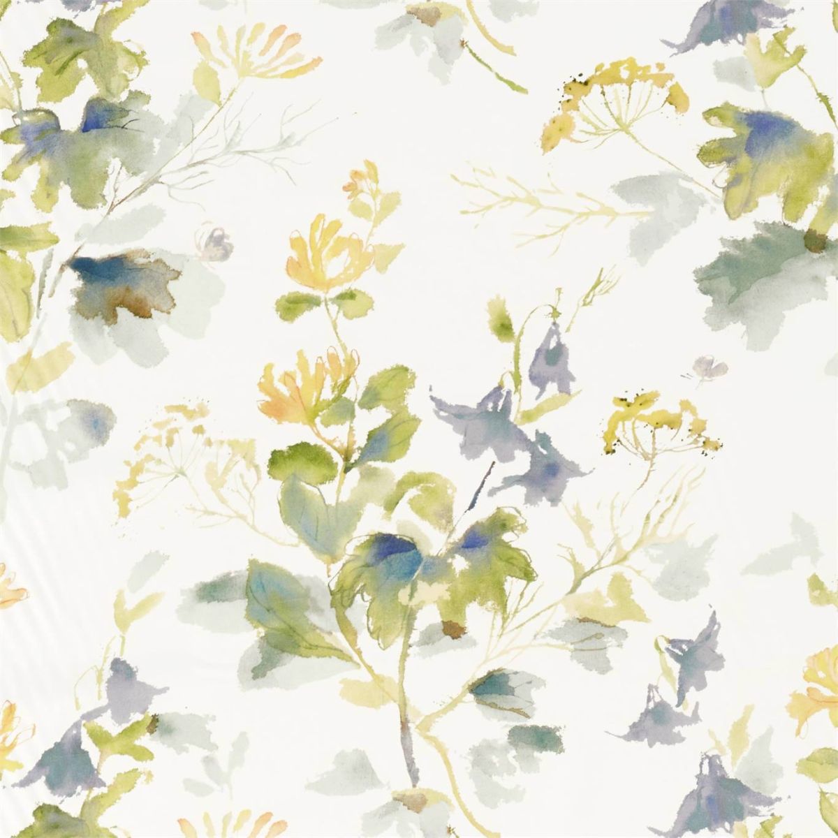 Sanderson &#39;Honey Flowers - Anise/Slate&#39; Fabric