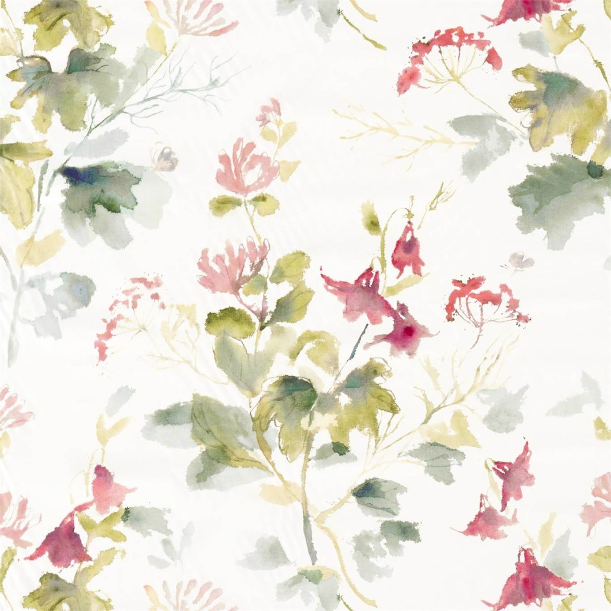 Sanderson &#39;Honey Flowers - Fuchsia/Rose&#39; Fabric