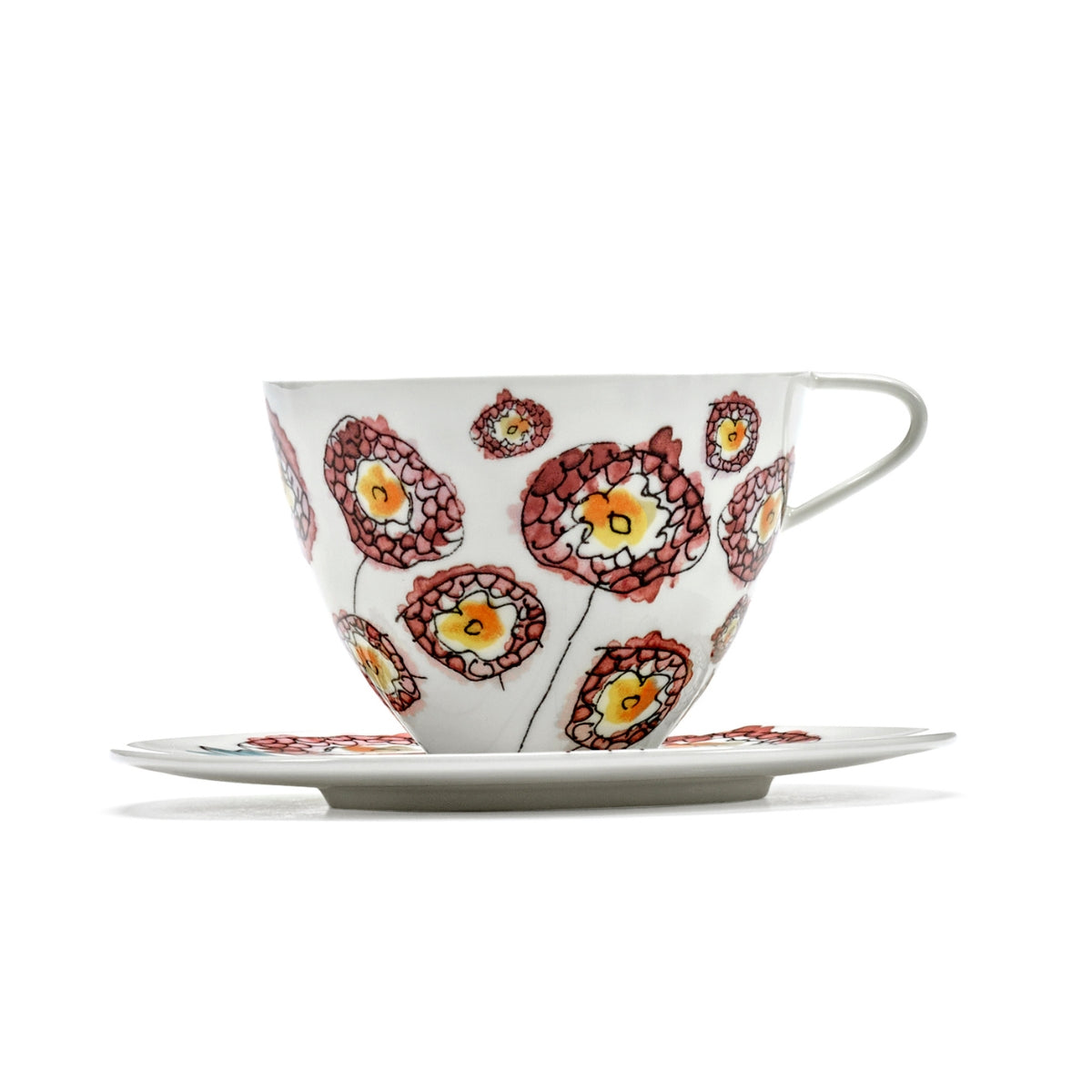 Marni X Serax Anemone Milk Cappuccino Cup with Saucer