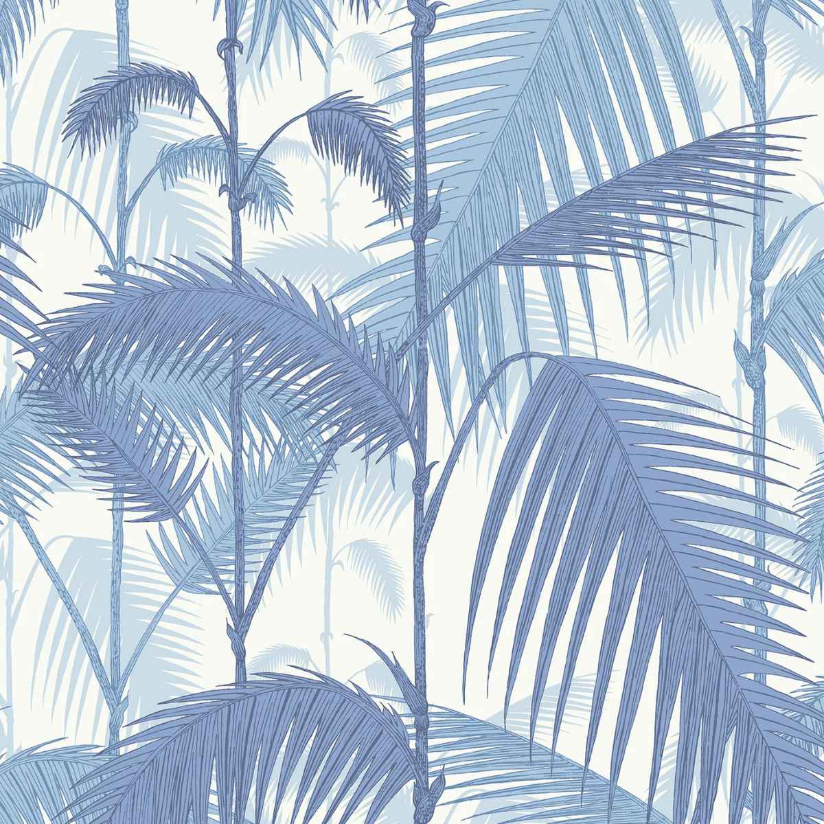 Cole and Son &#39;Palm Jungle - Hyacinth on White&#39; Wallpaper