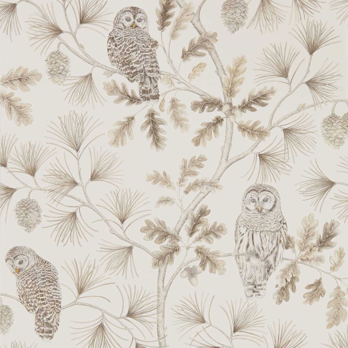 Sanderson &#39;Owlswick - Linen&#39; Wallpaper