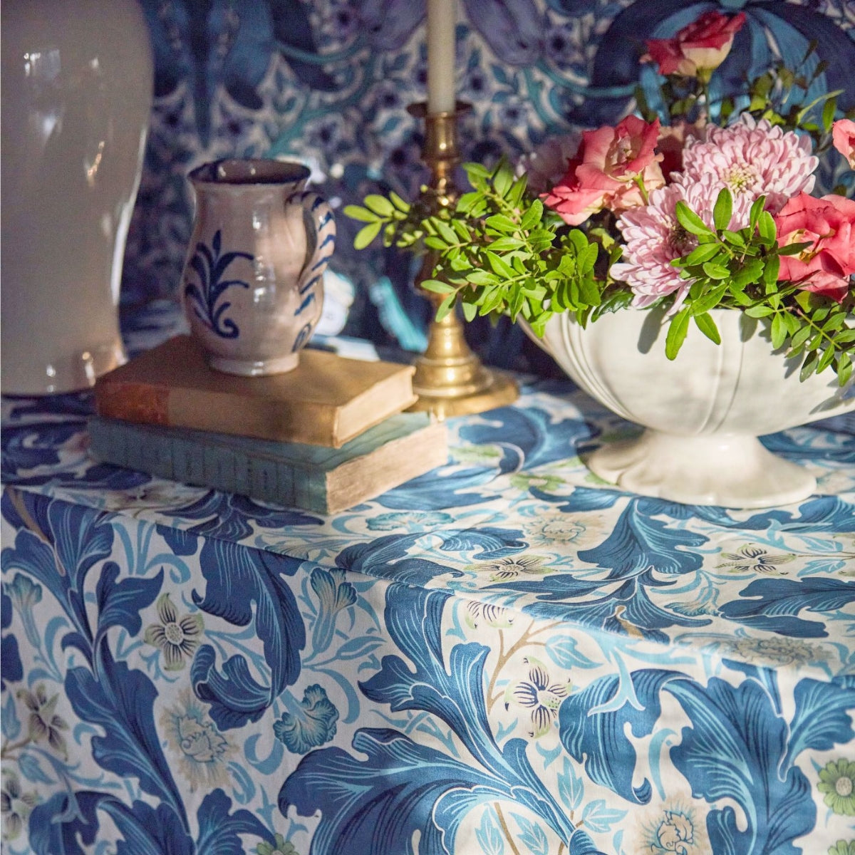 Morris &amp; Co &#39;Leicester - Paradise Blue&#39; Fabric