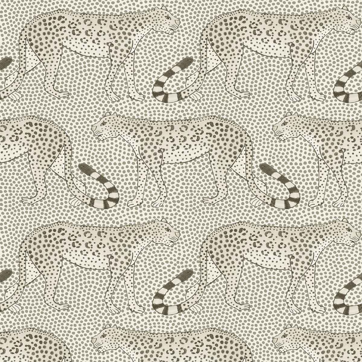 Cole &amp; Son &#39;Leopard Walk - Soot on Snow&#39; Wallpaper