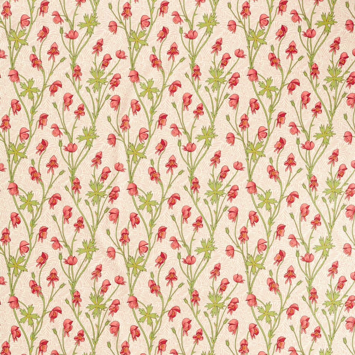 Morris &amp; Co &#39;Monkshood - Rhubarb&#39; Fabric