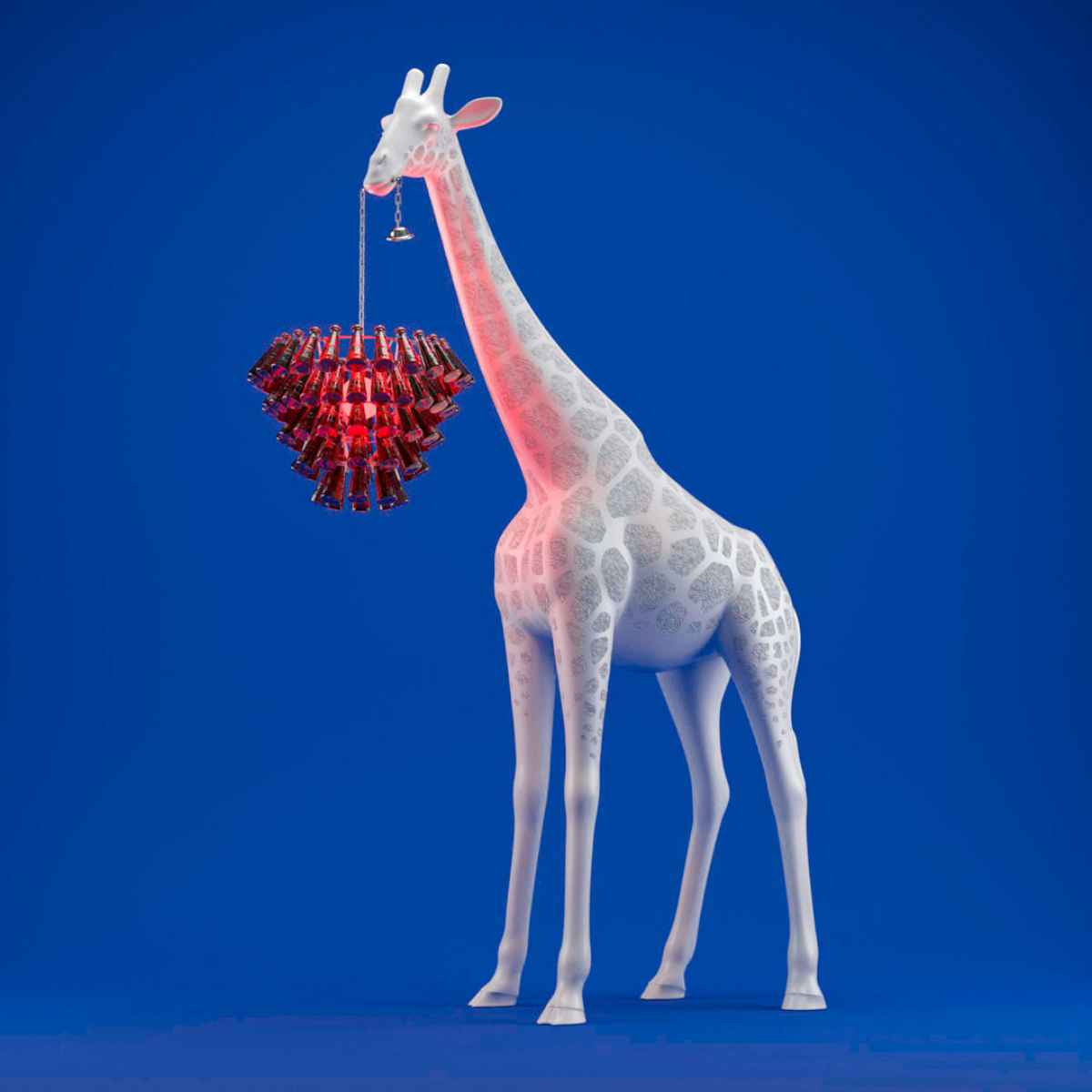 Giraffe In Love M Outdoor White - Campari Edition - Qeeboo