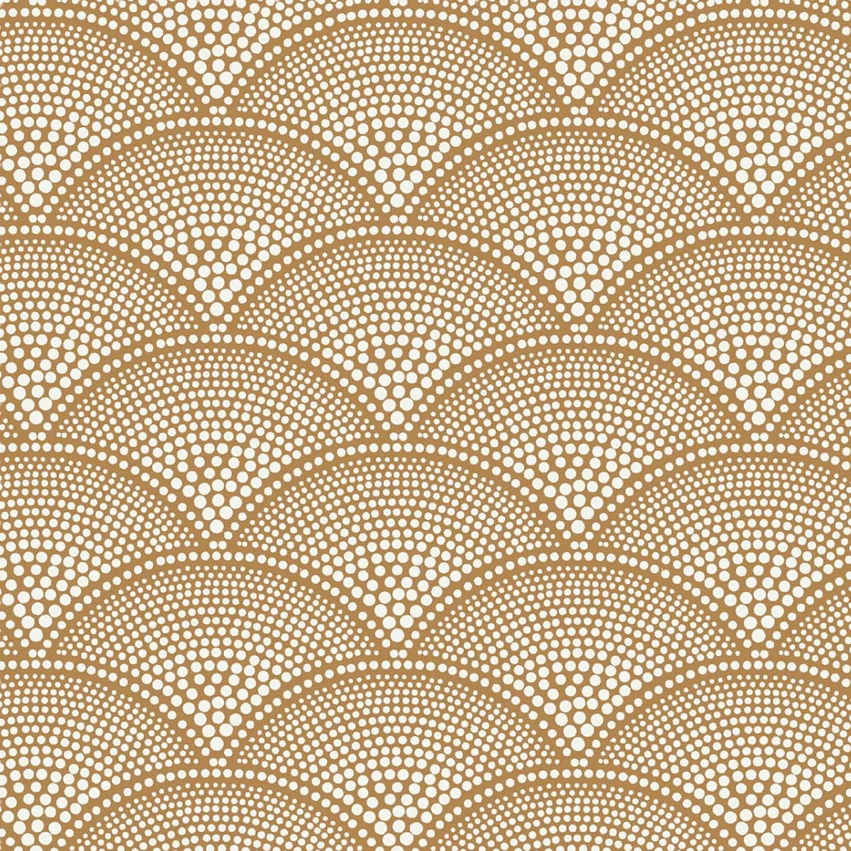 Cole &amp; Son &#39;Feather Fan Jacquard - Cream on Ginger&#39; Fabric