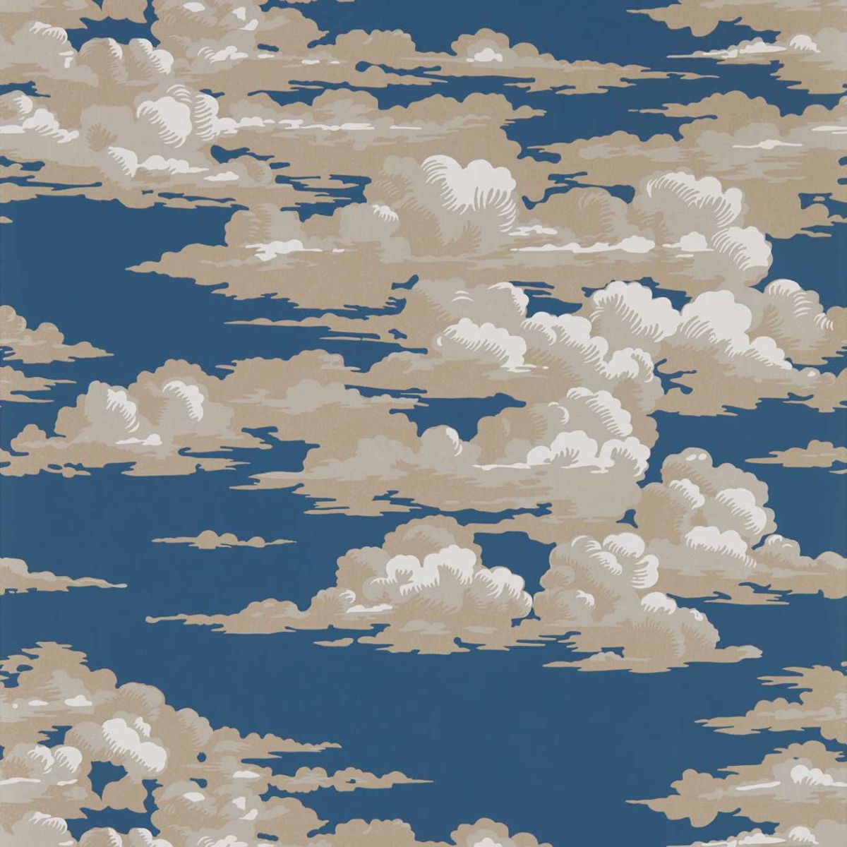 Sanderson &#39;Silvi Clouds - Yacht Blue&#39; Wallpaper
