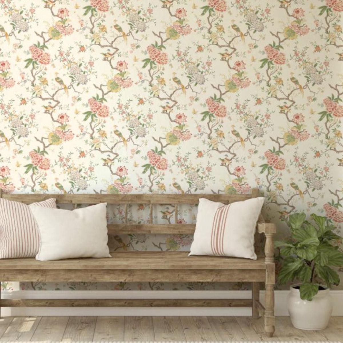 GP&amp;J Baker &#39;Oriental Bird - Blossom&#39; Wallpaper