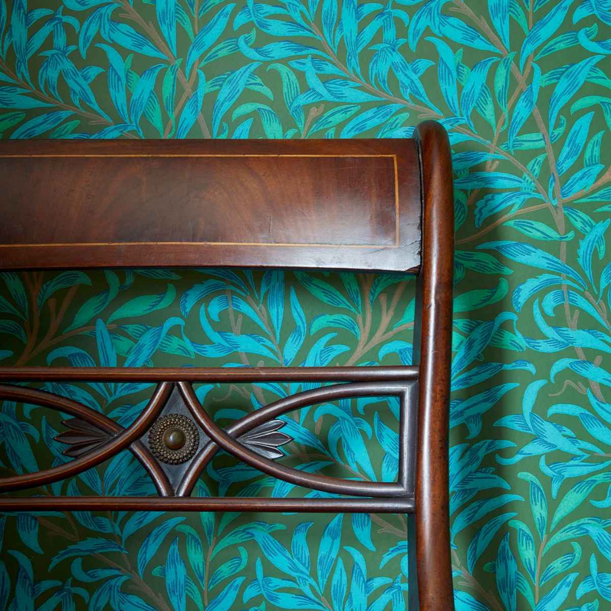 Morris &amp; Co &#39;Willow Boughs - Olive/Turquoise&#39; Wallpaper