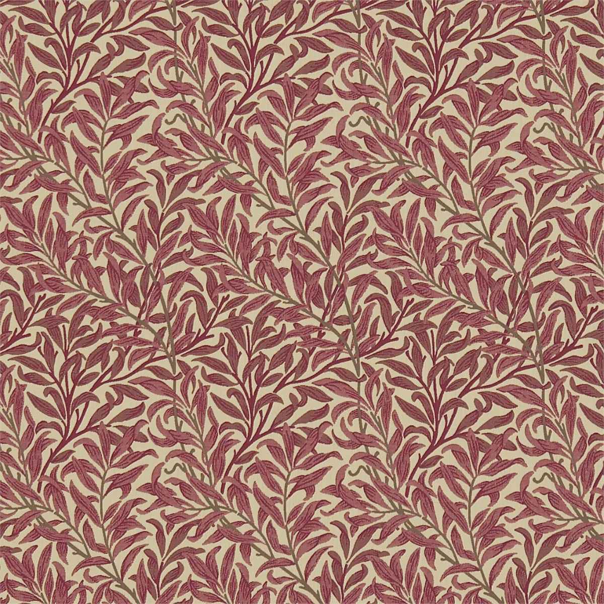 Morris &amp; Co &#39;Willow Boughs - Crimson/Manilla&#39; Fabric