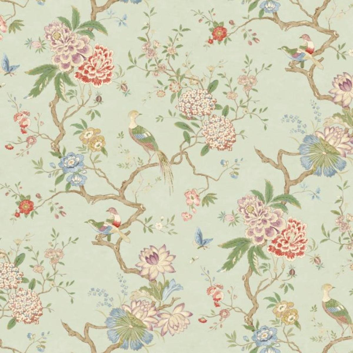 GP&amp;J Baker &#39;Oriental Bird - Eau de Nil&#39; Wallpaper