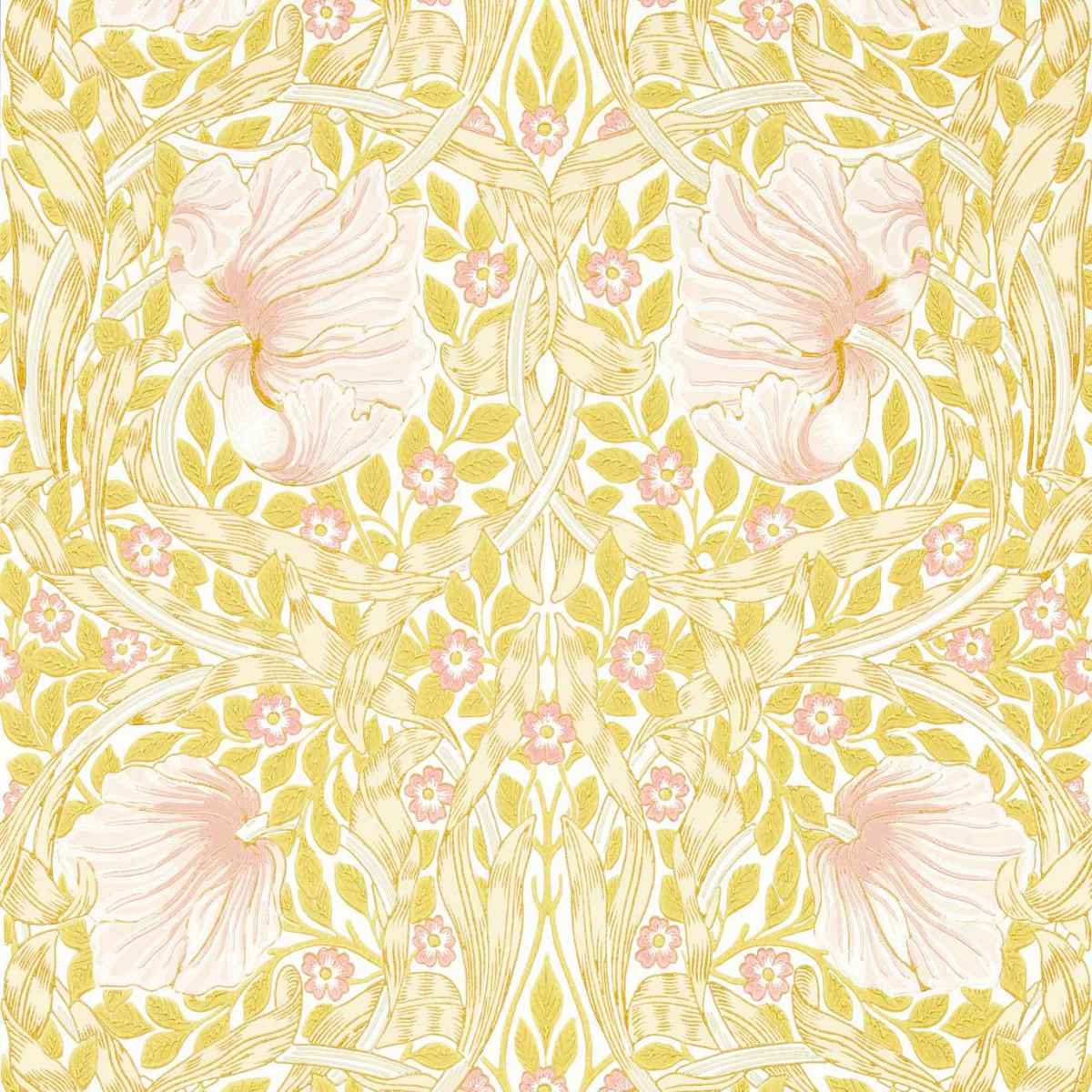 Morris &amp; Co &#39;Pimpernel - Sunflower/Pink&#39; Wallpaper