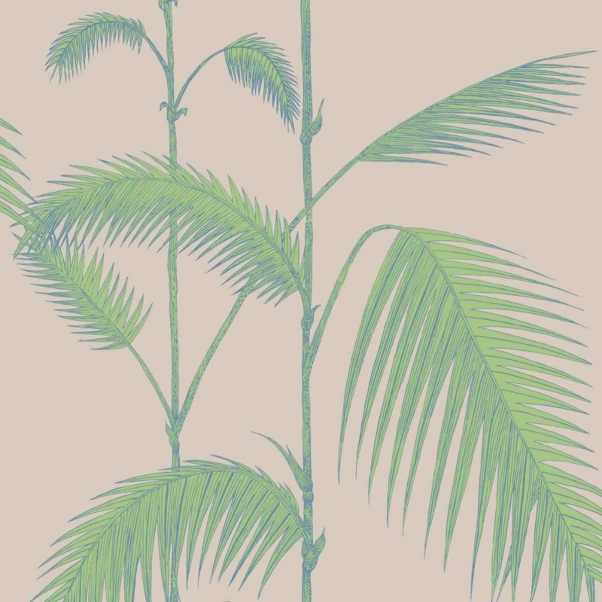 Cole &amp; Son &#39;Palm Leaves - Leaf Green on Linen&#39; Wallpaper