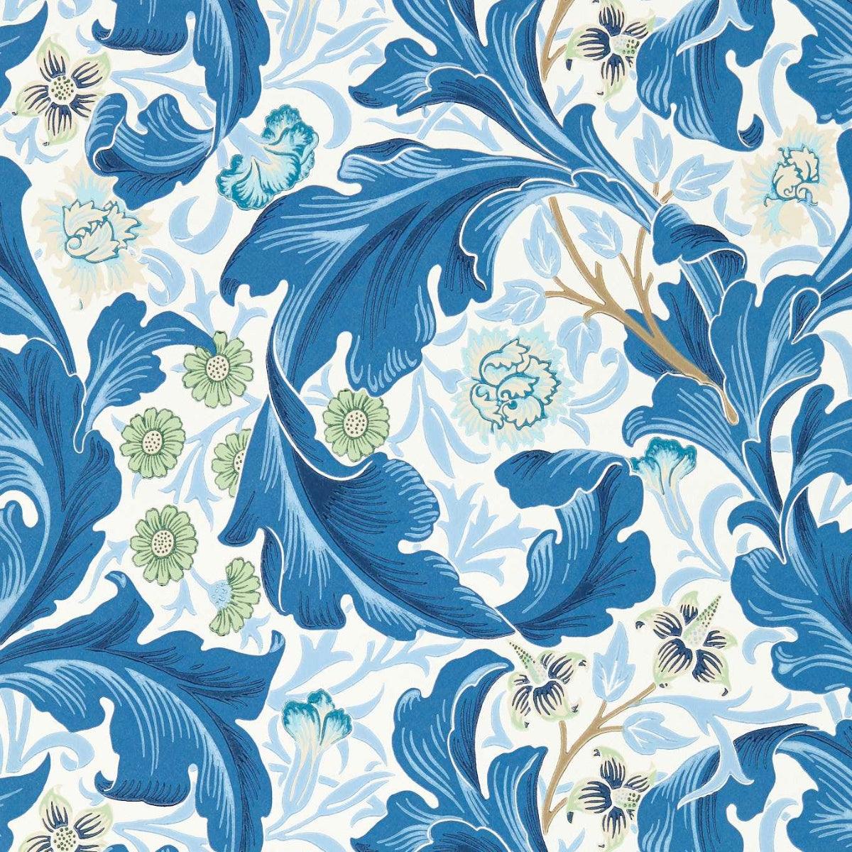 Morris &amp; Co &#39;Leicester - Paradise Blue&#39; Wallpaper