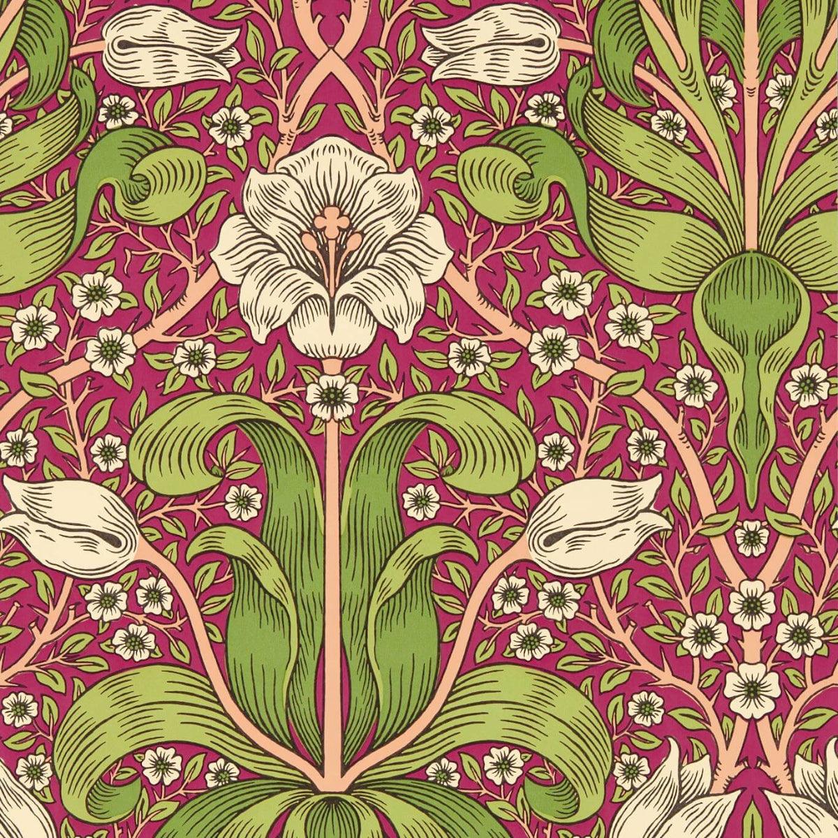 Morris &amp; Co &#39;Spring Thicket - Maraschino Cherry&#39; Wallpaper