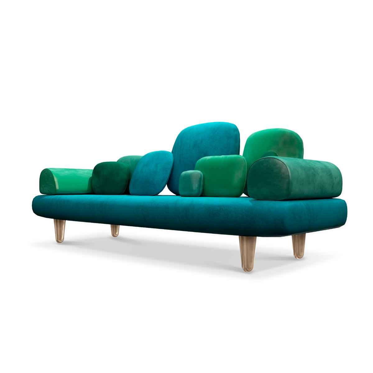 Forest 3 Seater Sofa by Marcantonio - Scarlet Splendour