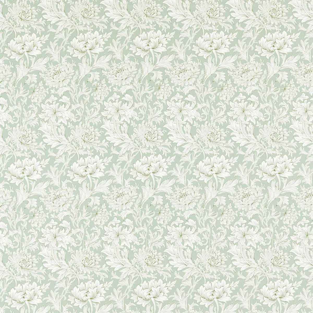 Morris &amp; Co &#39;Crysanthemum Toile - Willow&#39; Fabric
