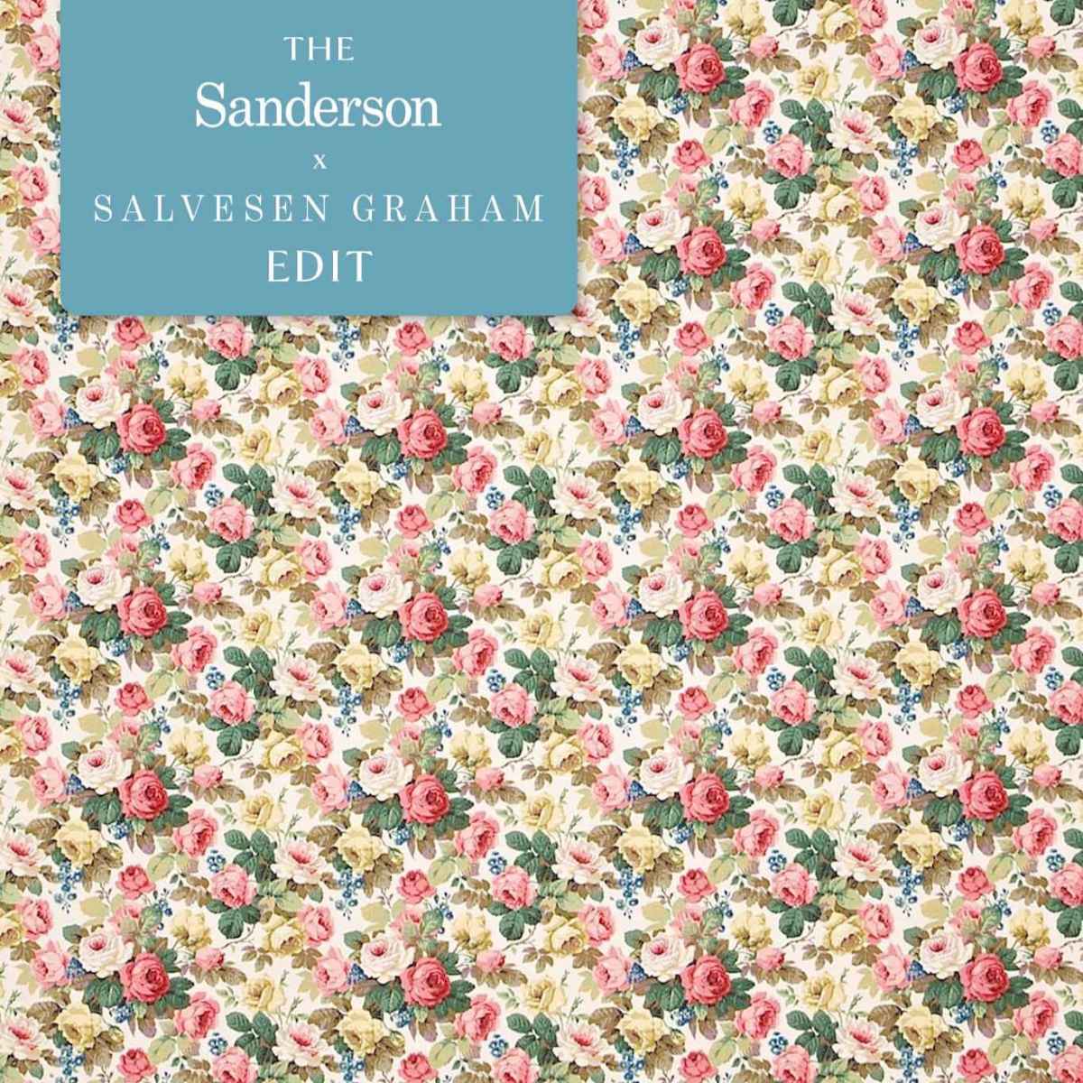 Sanderson X Salvesen Graham &#39;Little Chelsea - Cream/Multi&#39; Fabric