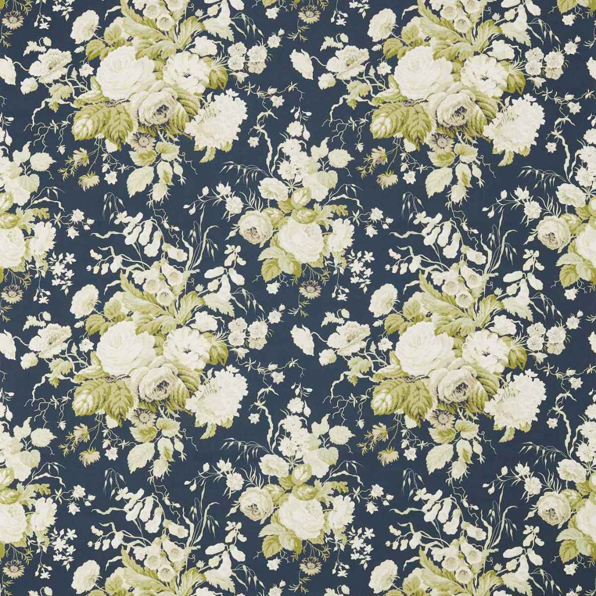Sanderson &#39;Stapleton Park - Navy/Olive&#39; Fabric